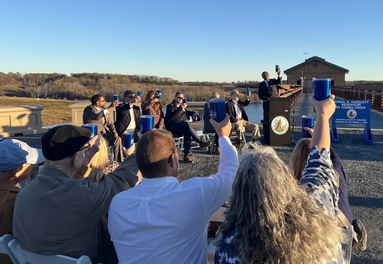 Henrico officials celebrate  Cobbs Creek Reservoir – 'a marvel of civil engineering'