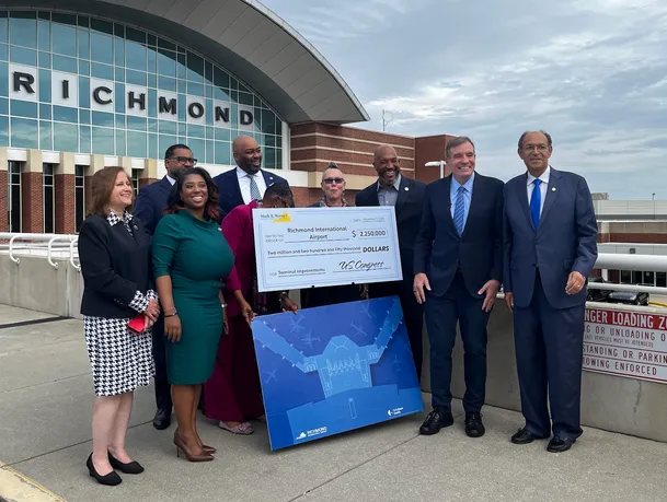 Warner announces funding for consolidated security checkpoint at Richmond International Airport