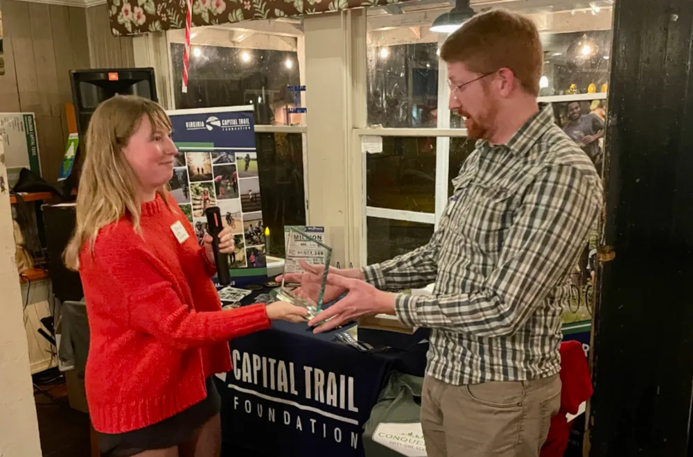 Henrico resident Birkner recognized for volunteer work with Virginia Capital Trail