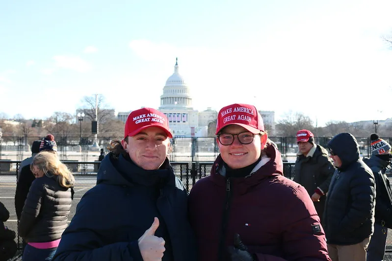 Young voters brave fierce cold to celebrate, protest Trump inauguration