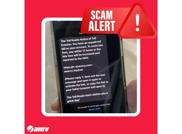 Virginia DMV warns of toll charge text scam