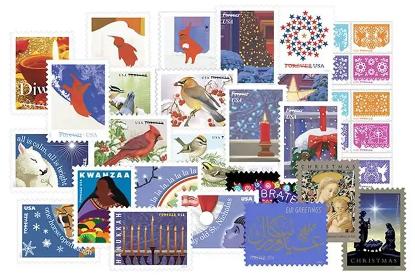 Postal Service unveils a variety of holiday stamps