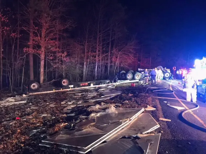 Driver charged in tractor trailer crash on I-295