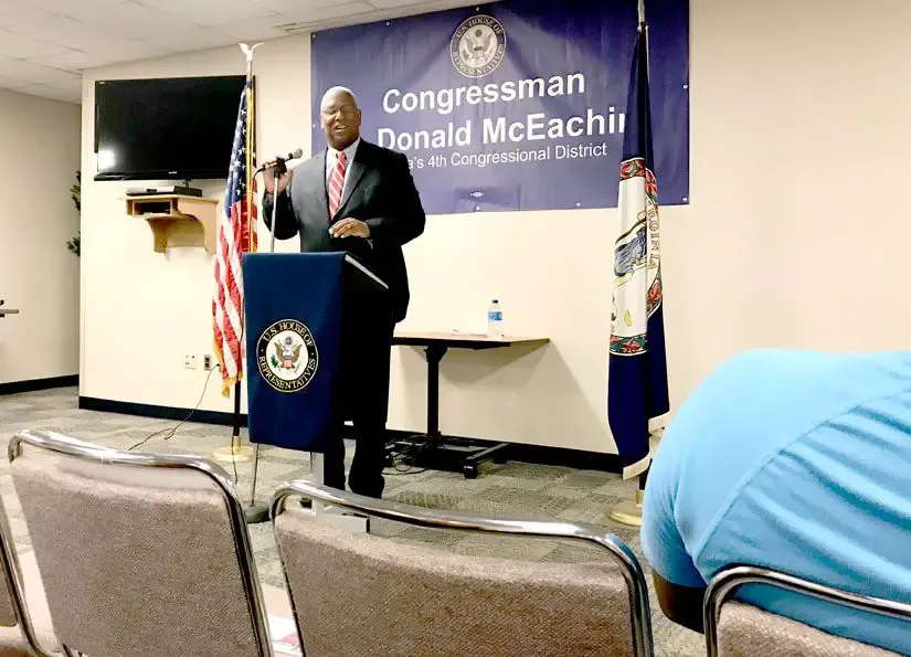 McEachin town meeting touches on variety of topics