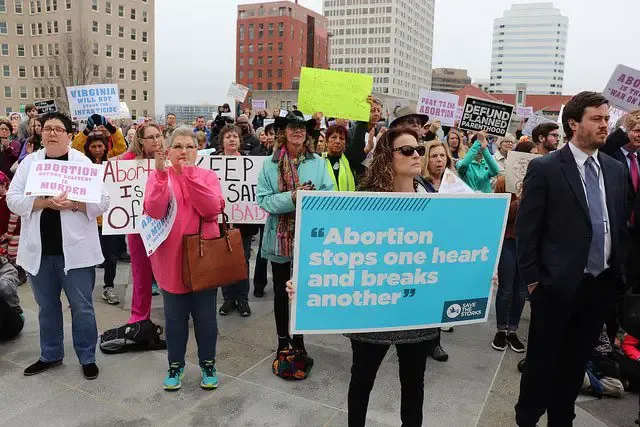 Hundreds of anti-abortion activists rally at Virginia Capitol