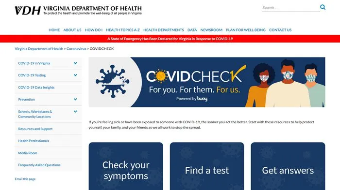 Virginia introduces online COVID-19 self-screening site