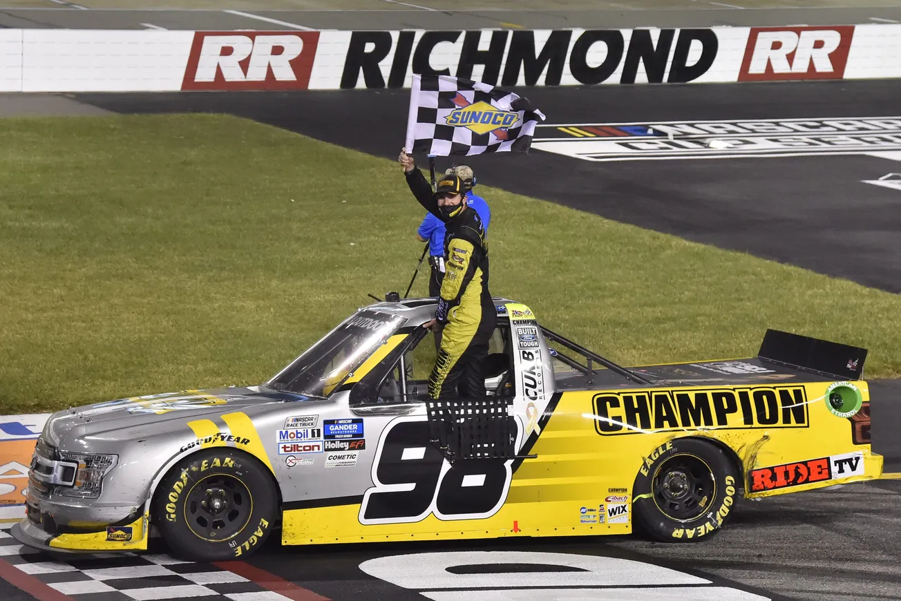 Enfinger's truck series win kicks off fan-free racing weekend at Richmond Raceway