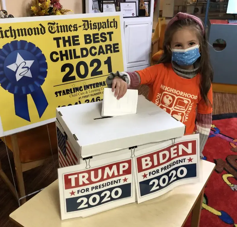 Kids ‘vote’ for president at one Henrico child care center