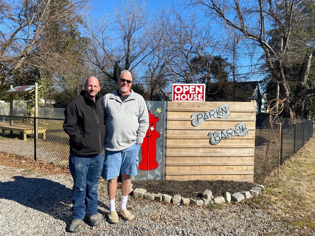 Father-son duo create dog park in Lakeside