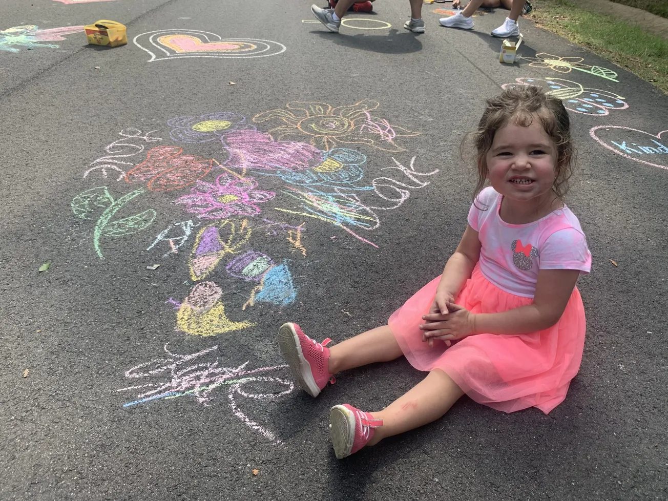 Chalk art celebration of life