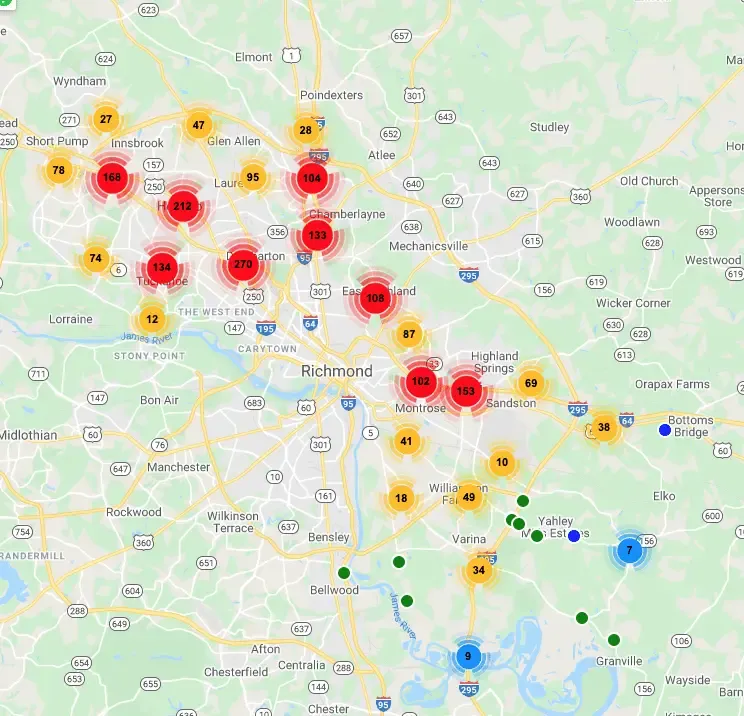 Crash data shows top accident regions in Henrico