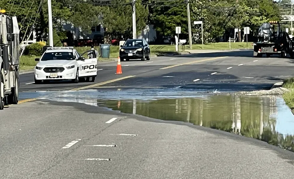 Water main break on Hungary Road affecting traffic May 18