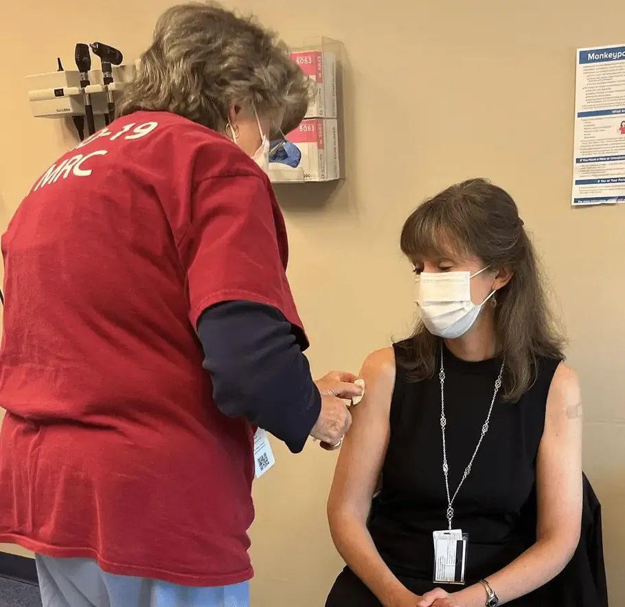 RHHD director gets bivalent booster, flu shot