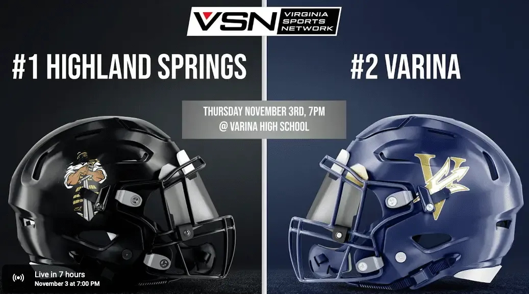 How to watch the Varina-Highland Springs high school football game