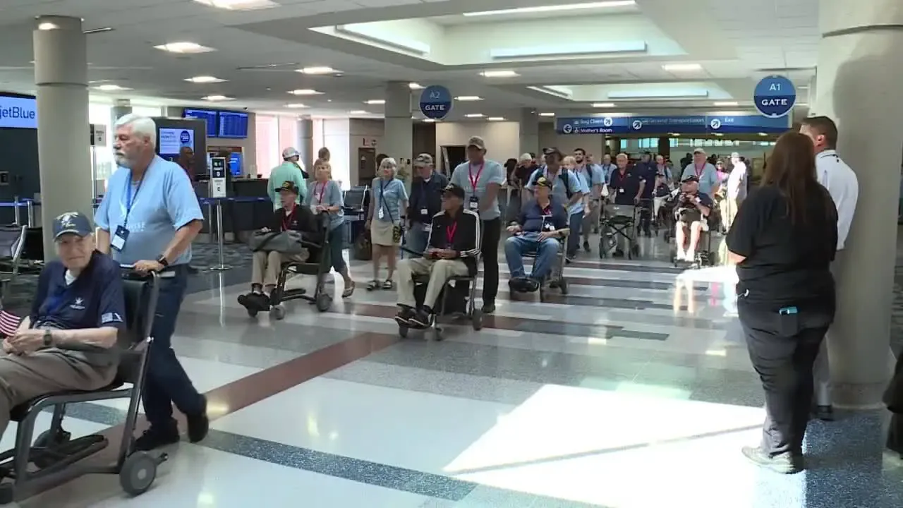 World War II veterans, on one last important mission, get a hero's sendoff at Richmond airport