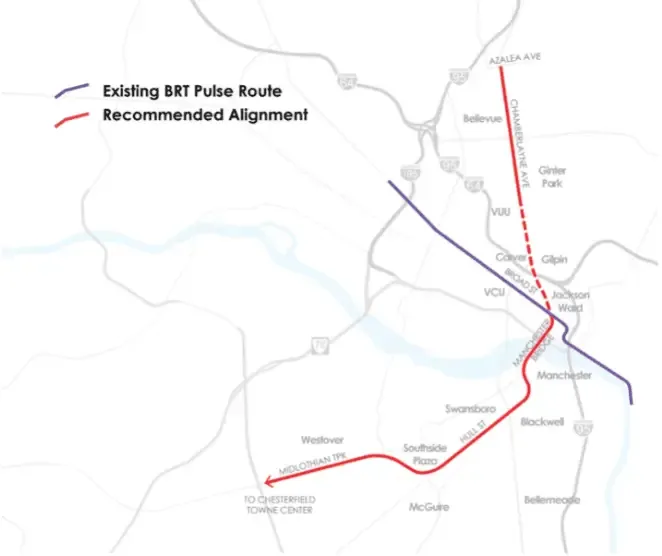 GRTC board votes to select north-south Pulse route