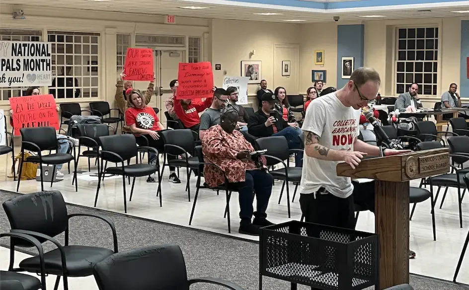 At school board meeting, Henrico teachers call for collective bargaining