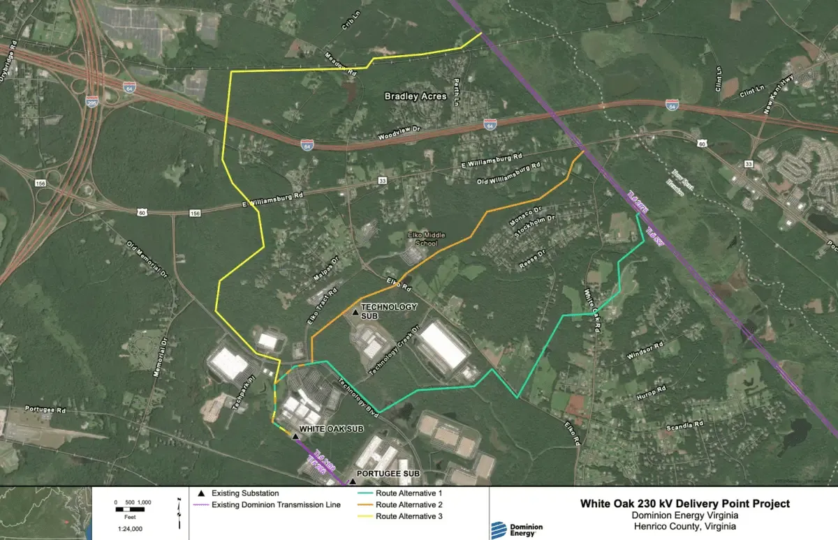 SCC hearing examiner recommends approval of new Dominion Energy transmission lines in Sandston