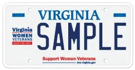 Youngkin unveils new 'Support Women Veterans' license plate during Virginia Women Veterans Week