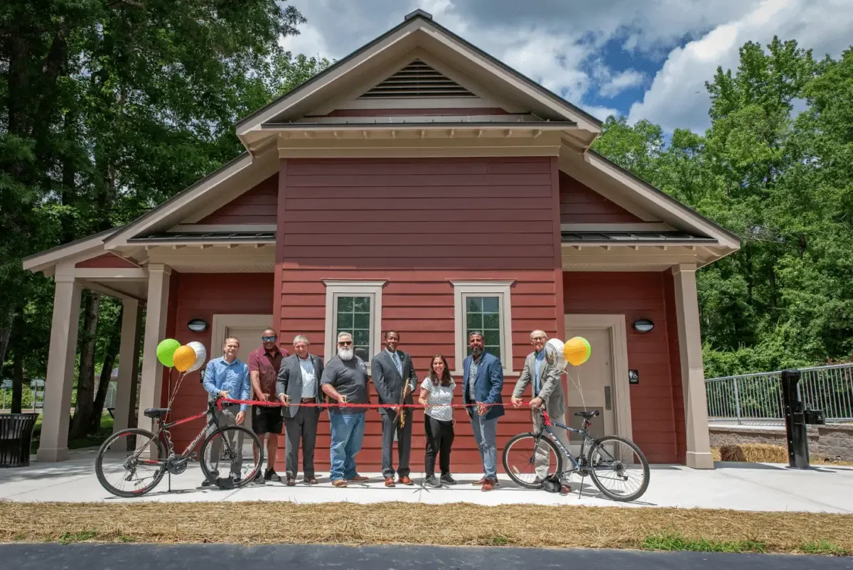 Henrico officials dedicate new restroom facility along Virginia Capital Trail in Varina