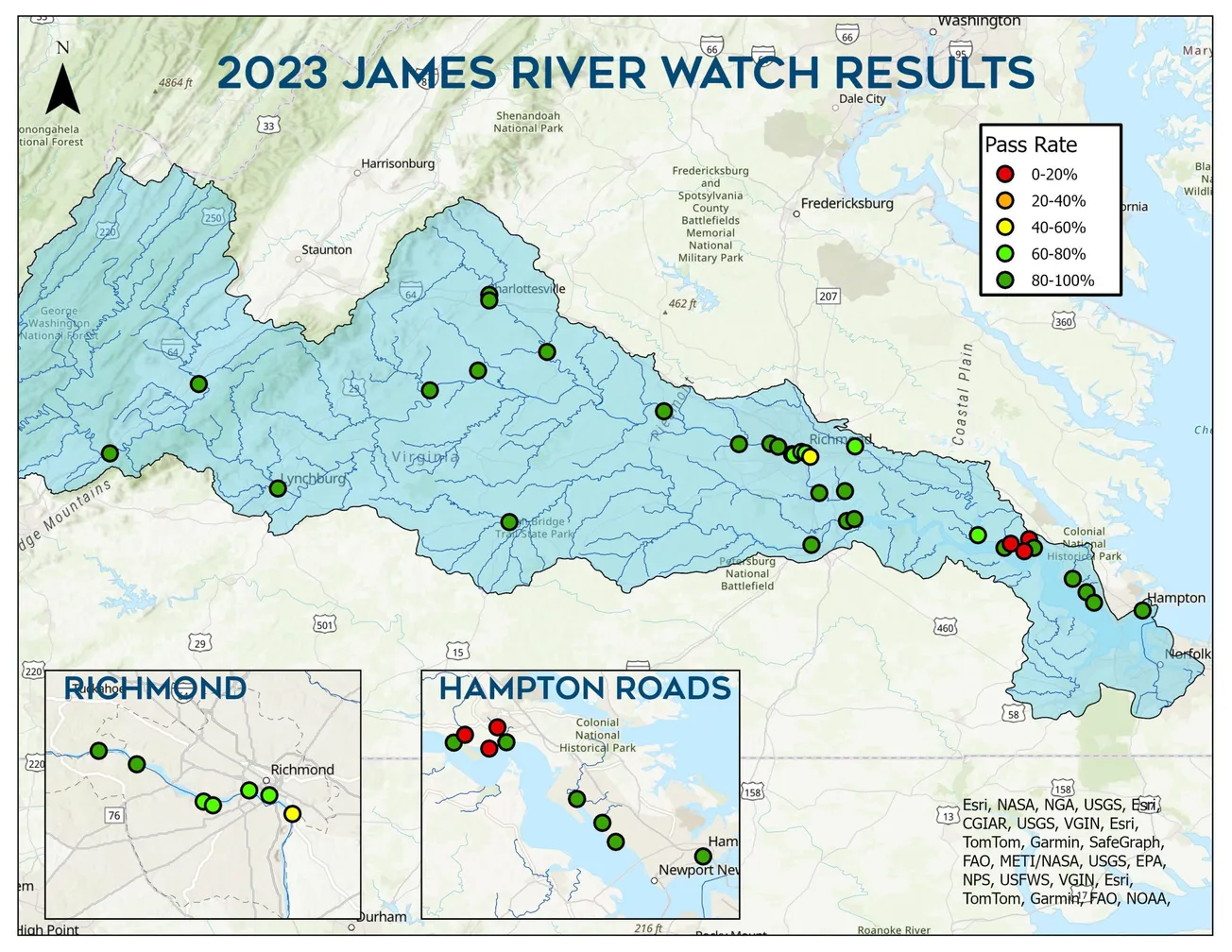 Study: 2 of James River's cleanest water locations are in Henrico